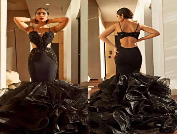 cutway sides black mermaid prom dresses 2019 spaghetti straps lace applique ruffles organza trumpet formal dresses evening we6862328
cutway sides black mermaid prom dresses 2019 spaghetti straps lace applique ruffles organza trumpet formal dresses evening we6862328