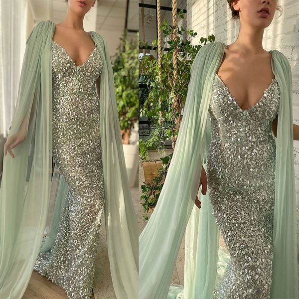 gorgeous mermaid prom dresses v-neck shining sequined floor length with tulle shawl backless custom made evening dress plus size party dress, Black
gorgeous mermaid prom dresses v-neck shining sequined floor length with tulle shawl backless custom made evening dress plus size party dress, Black