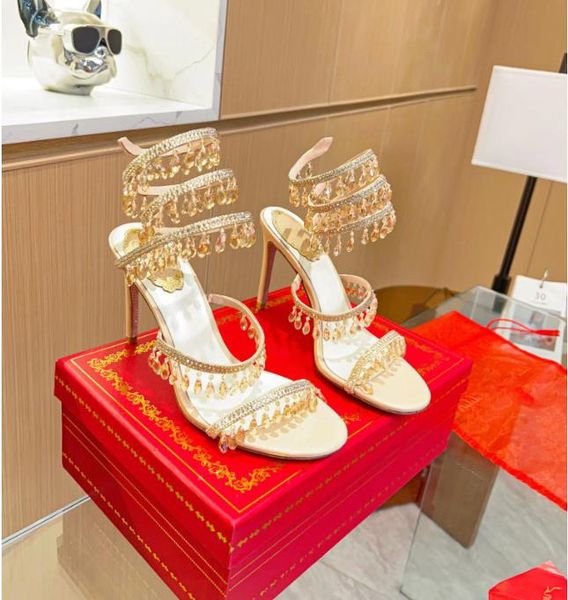 rene caovilla sandals designer woman 10cm stiletto high heel sandals crystal karung open toe snakelike jeweled sandals women size 35-42, Black
rene caovilla sandals designer woman 10cm stiletto high heel sandals crystal karung open toe snakelike jeweled sandals women size 35-42, Black