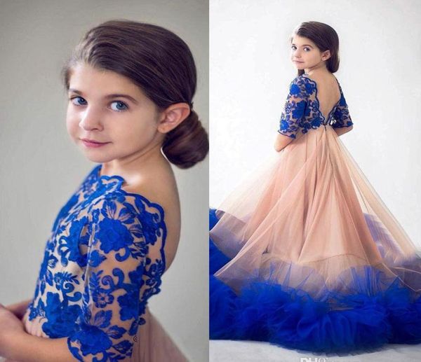 princess royal blue flower girls pageant dresses for wedding designer backless lace appliques ruffles kids formal wear first commu2274672, White;red
princess royal blue flower girls pageant dresses for wedding designer backless lace appliques ruffles kids formal wear first commu2274672, White;red