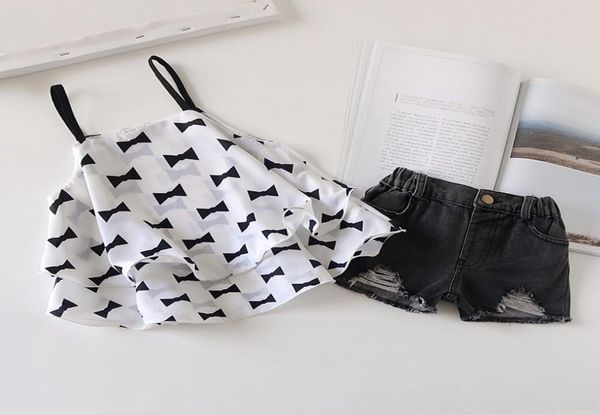 15564 summer baby girls clothes set girl bowknot print sunshort jeans denim shorts kids children 2pcs set9613111, White
15564 summer baby girls clothes set girl bowknot print sunshort jeans denim shorts kids children 2pcs set9613111, White
