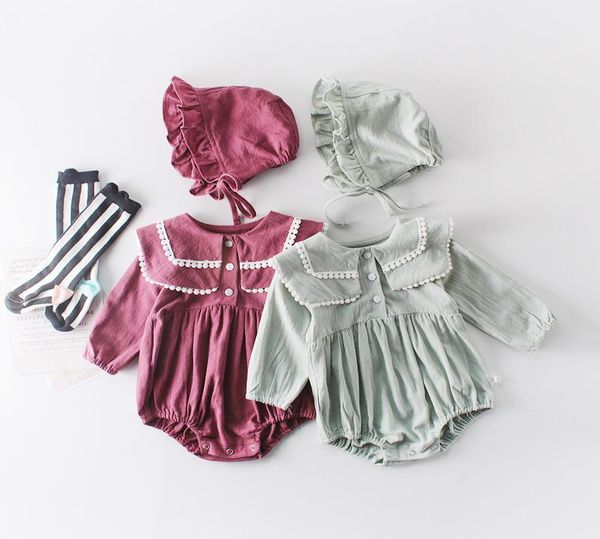 baby girl designer clothing romper long sleeve solid color pet pan collar romper infant kids 100 cotton spring fall girl clothing7024077, Blue
baby girl designer clothing romper long sleeve solid color pet pan collar romper infant kids 100 cotton spring fall girl clothing7024077, Blue