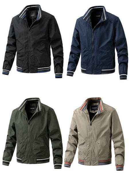 spring new thin men's jacket casual standing collar pocket fashion slim fit youth male outerwear coats wear, Black;brown
spring new thin men's jacket casual standing collar pocket fashion slim fit youth male outerwear coats wear, Black;brown