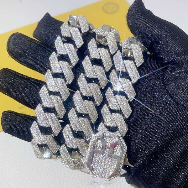 vvs moissanite diamond hip hop iced out cuban chain 15mm custom clasp cuban link chain, Silver
vvs moissanite diamond hip hop iced out cuban chain 15mm custom clasp cuban link chain, Silver