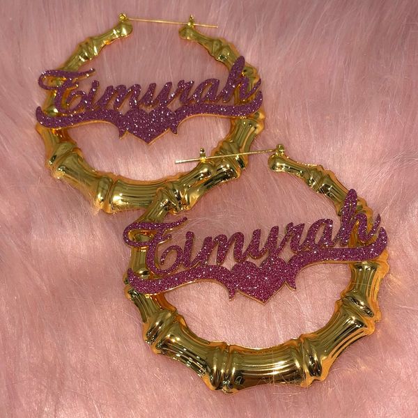 dangle chandelier custom name earrings bling name earrings bling colorful name bamboo hoop earrings stainless steel earrings for women gifts, Silver
dangle chandelier custom name earrings bling name earrings bling colorful name bamboo hoop earrings stainless steel earrings for women gifts, Silver