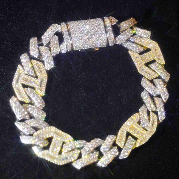 factory wholesale hip hop 925 silver 15mm chain baguette moissanite tow tones bracelets custom 10k 14k cuban link men jewelry
factory wholesale hip hop 925 silver 15mm chain baguette moissanite tow tones bracelets custom 10k 14k cuban link men jewelry