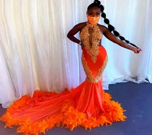 2023 orange feathers mermaid prom dresses for black girls halter lace appliques backless evening birthday party dress long african9618627, Black;red
2023 orange feathers mermaid prom dresses for black girls halter lace appliques backless evening birthday party dress long african9618627, Black;red