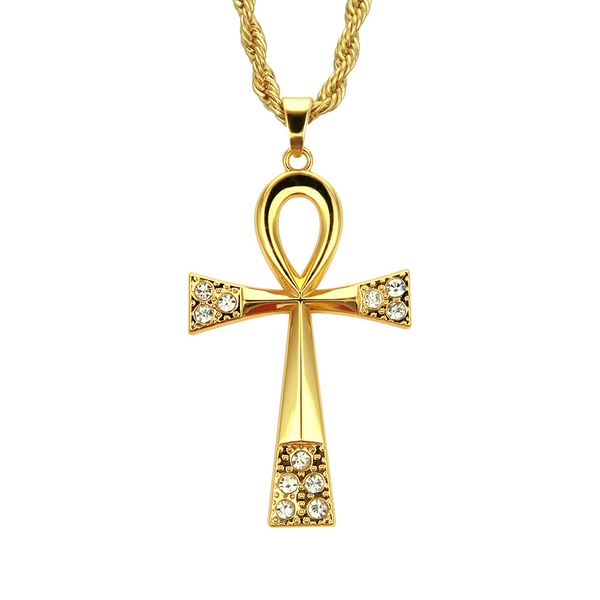 hip hop rapper shiny diamond pendant gold necklace creative egyptian ankh diamond key full zircon pendant copper micro-inset zircon jewelry, Silver
hip hop rapper shiny diamond pendant gold necklace creative egyptian ankh diamond key full zircon pendant copper micro-inset zircon jewelry, Silver