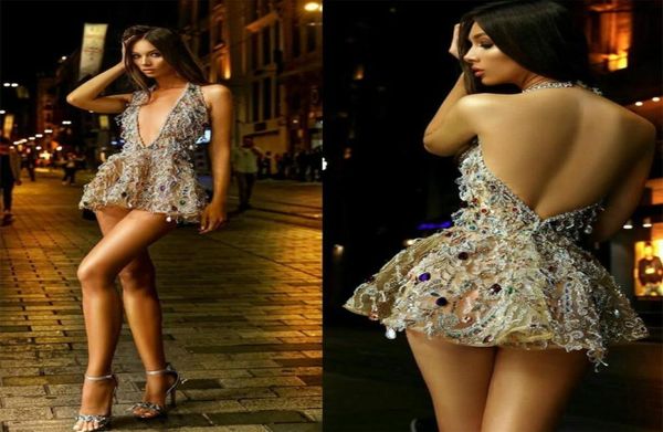 2020 amazing halter neck cocktail dresses backless lace mini skirt short prom gowns deep v neck crystals celebrity dress2513638, Black
2020 amazing halter neck cocktail dresses backless lace mini skirt short prom gowns deep v neck crystals celebrity dress2513638, Black