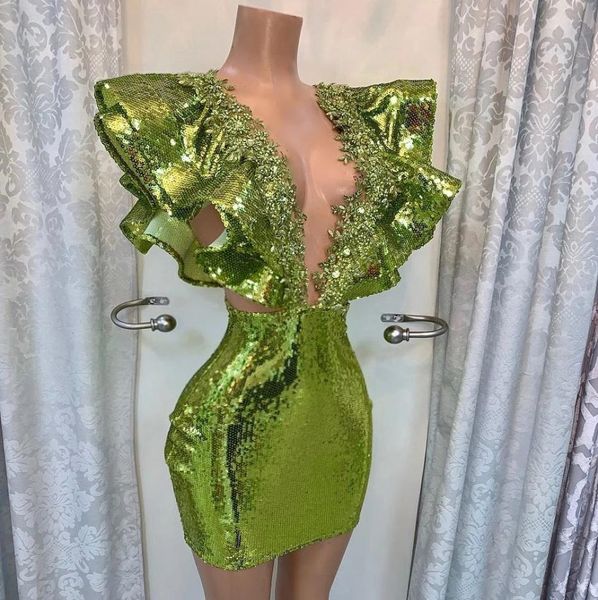 green sequined prom dresses short beaded deep vneck duabi party night gowns women custom made designed robe de soiree4978065, Black
green sequined prom dresses short beaded deep vneck duabi party night gowns women custom made designed robe de soiree4978065, Black