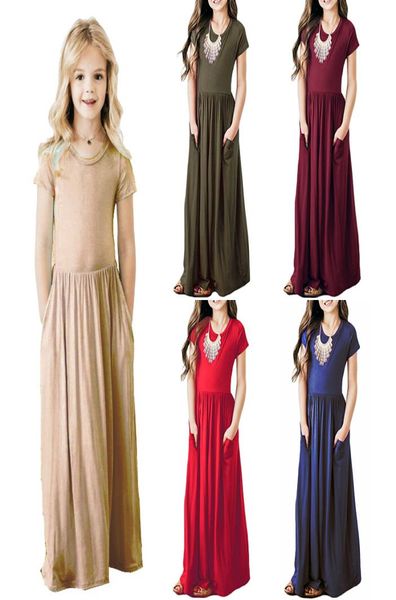 8 colors kids princess bohemian summer girls maxi dresses short sleeves solid dresses for girls party dress kids beachwear clothes6489641, Red;yellow
8 colors kids princess bohemian summer girls maxi dresses short sleeves solid dresses for girls party dress kids beachwear clothes6489641, Red;yellow