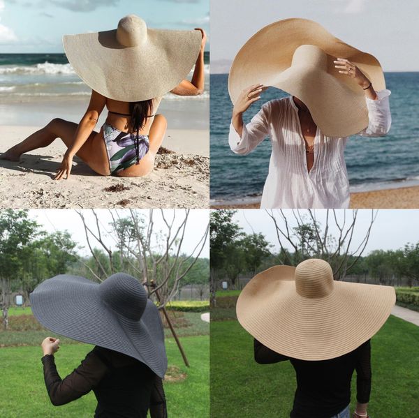 fashion trend summer super big brim extended foldable straw hat seaside beach sun protection hat outing sun hat, Blue;gray
fashion trend summer super big brim extended foldable straw hat seaside beach sun protection hat outing sun hat, Blue;gray