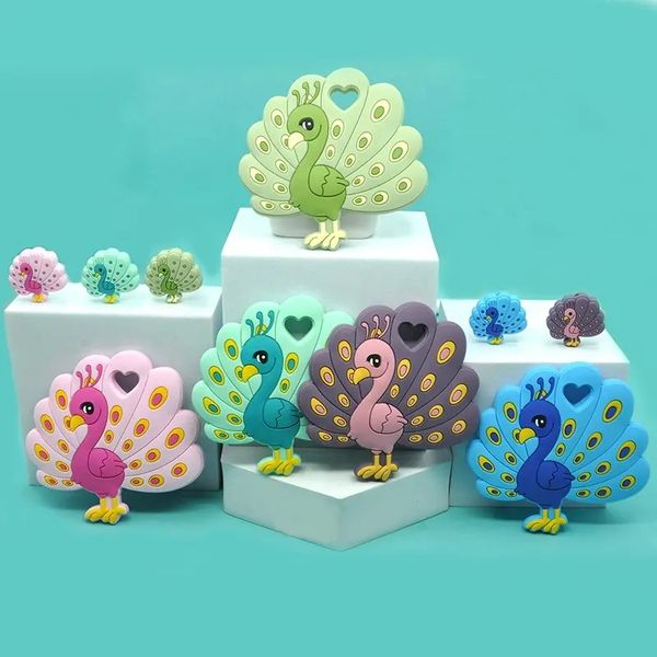 cute peacock parrot shape teethers colorful animal soother food grade silicone pendant teething toy for baby toddler molar accessory
cute peacock parrot shape teethers colorful animal soother food grade silicone pendant teething toy for baby toddler molar accessory