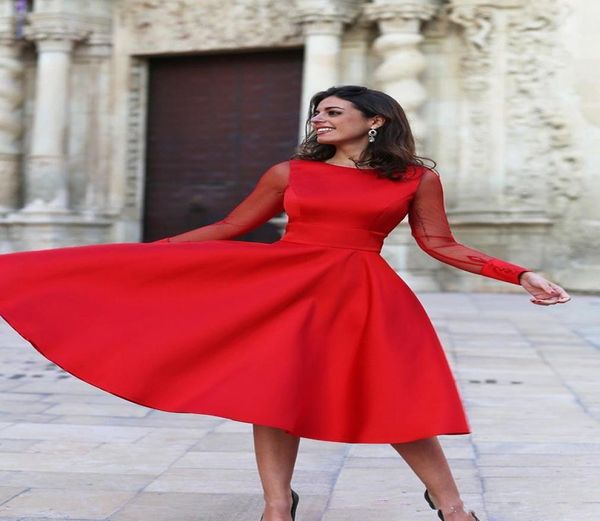 red satintea length cocktail dress elegant sheer long sleeves backless women formal party gowns short a line evening dresse8753758, Black;red
red satintea length cocktail dress elegant sheer long sleeves backless women formal party gowns short a line evening dresse8753758, Black;red