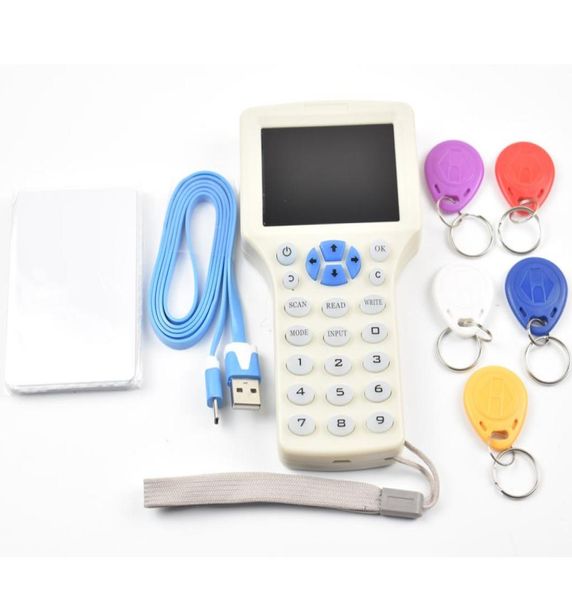 updated version english 10 frequency rfid copier idic reader writer5pcs 1356mhz uid writable keys5pcs 125khz t5577 keyfobs4645698
updated version english 10 frequency rfid copier idic reader writer5pcs 1356mhz uid writable keys5pcs 125khz t5577 keyfobs4645698