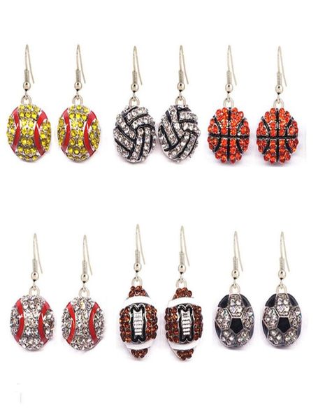 women softball earrings eardrop sports ball crystal diamond jewelry ear pendants bassball basketball ear loop bling ear accessorie8119407, Red;brown
women softball earrings eardrop sports ball crystal diamond jewelry ear pendants bassball basketball ear loop bling ear accessorie8119407, Red;brown