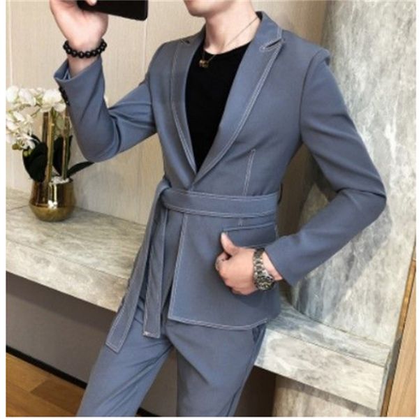 spring suit men single button mens slim fit suits with pant casual stage wedding dress belt prom tuxedo costume homme, Gray
spring suit men single button mens slim fit suits with pant casual stage wedding dress belt prom tuxedo costume homme, Gray