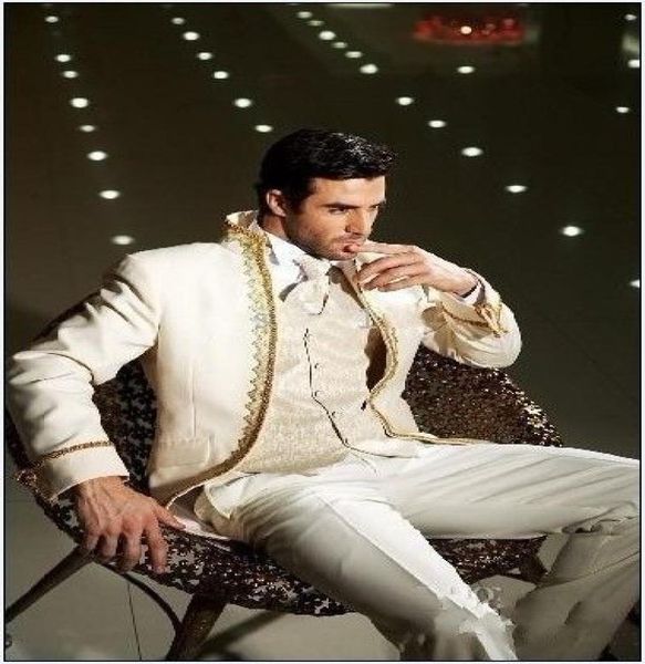 custom made groom tuxedos ivory man suit mandarin lapel wedding groomsmanmen039s suits bridegroom jacketpantstievest8352173, Black;gray
custom made groom tuxedos ivory man suit mandarin lapel wedding groomsmanmen039s suits bridegroom jacketpantstievest8352173, Black;gray