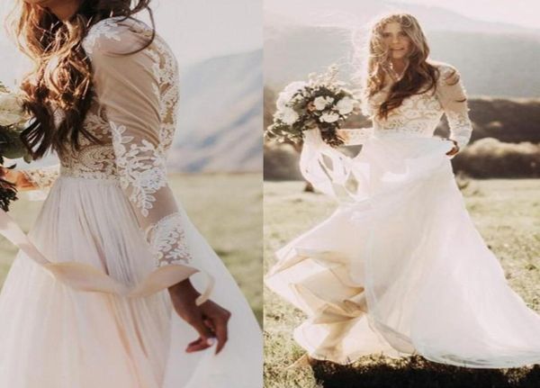 bohemian country wedding dresses with sheer long sleeves bateau neck a line lace applique chiffon boho bridal gowns but high4663484, White
bohemian country wedding dresses with sheer long sleeves bateau neck a line lace applique chiffon boho bridal gowns but high4663484, White