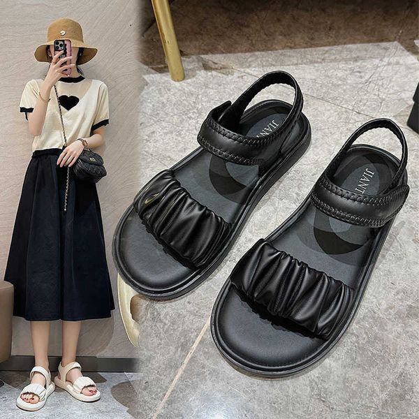 sandals thick sole sandals women's summer new shoes flat bottomed casual versatile beach roman 230626, Black
sandals thick sole sandals women's summer new shoes flat bottomed casual versatile beach roman 230626, Black