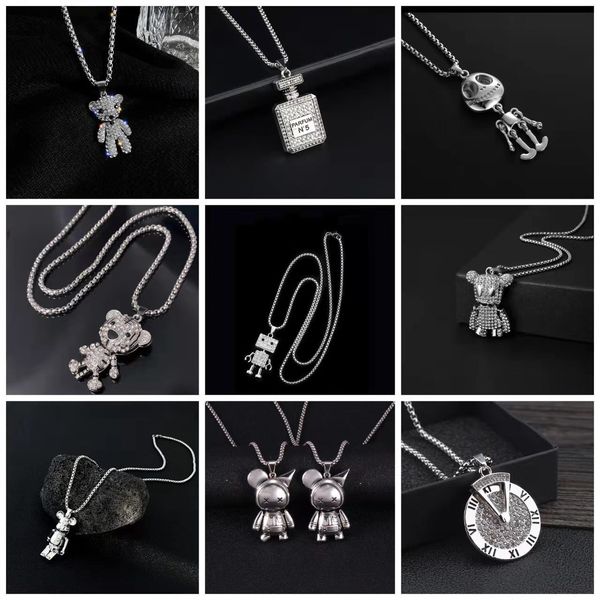 titanium steel necklace for female hip-hop niche ins trendy bear pendant, versatile autumn and winter men's sweater chain rabbit neckla, Silver
titanium steel necklace for female hip-hop niche ins trendy bear pendant, versatile autumn and winter men's sweater chain rabbit neckla, Silver