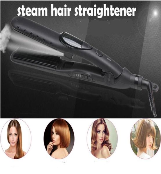 professional electric flat steam hair straightener iron ceramic nano steamer care hairstyling straighter crimple wand salon comb6572048, Black
professional electric flat steam hair straightener iron ceramic nano steamer care hairstyling straighter crimple wand salon comb6572048, Black