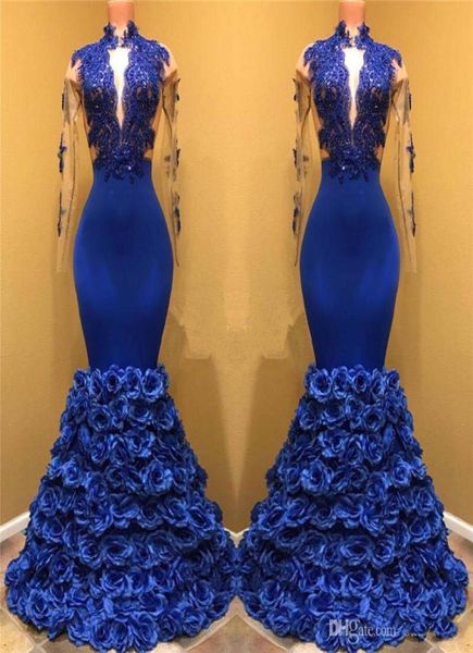 royal blue rose flowers bottom prom dresses mermaid sheer long sleeve lace appliques evening prom gowns custom made zipper back dr1601085, Black
royal blue rose flowers bottom prom dresses mermaid sheer long sleeve lace appliques evening prom gowns custom made zipper back dr1601085, Black