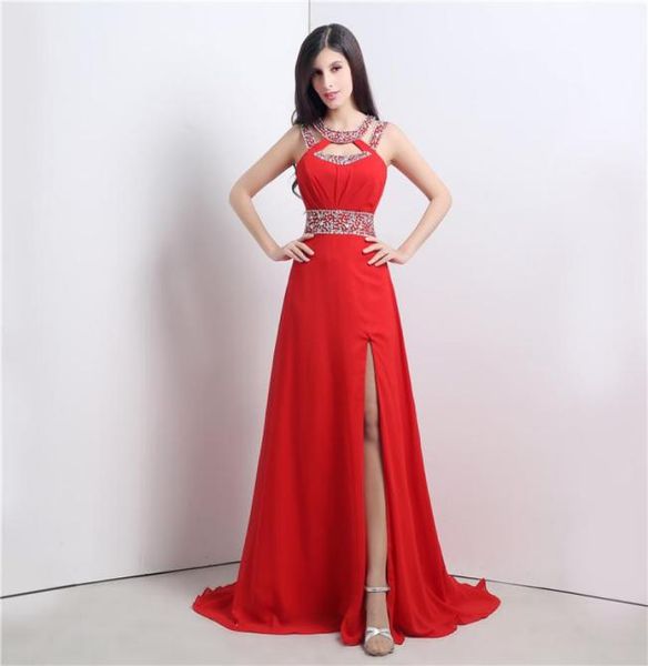 crystal jewel red prom dresses with side slit chiffon crisscross back red evening gowns party formal dresses evening 20179724082, Black
crystal jewel red prom dresses with side slit chiffon crisscross back red evening gowns party formal dresses evening 20179724082, Black