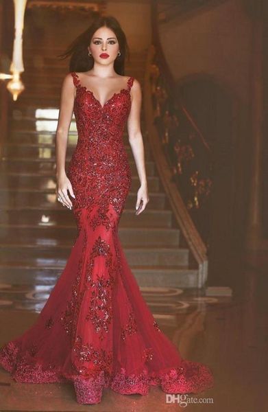 2020 burgundy see through back mermaid evening dresses red dubai long sequins sweetheart lace appliques prom pageant dresses arabi1471115, Black;red
2020 burgundy see through back mermaid evening dresses red dubai long sequins sweetheart lace appliques prom pageant dresses arabi1471115, Black;red
