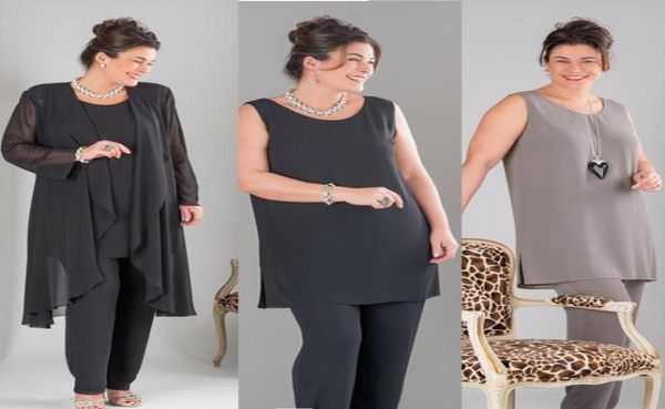 plus size black gray mother of the bride pant suits with jacket mother bride pant suits chiffon for wedding party women formal out1107587, Black;red
plus size black gray mother of the bride pant suits with jacket mother bride pant suits chiffon for wedding party women formal out1107587, Black;red