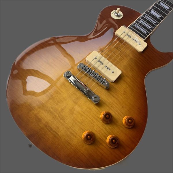 lp electric guitar, one body and neck, perturbation connection, tuned-o-matic bridge, p90 pickup, ing
lp electric guitar, one body and neck, perturbation connection, tuned-o-matic bridge, p90 pickup, ing
