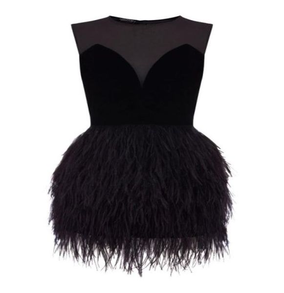 2022 little black girls feather mini cocktail party dresses fashion sheer v neck evening dresses satin short black formal gow5911503
2022 little black girls feather mini cocktail party dresses fashion sheer v neck evening dresses satin short black formal gow5911503