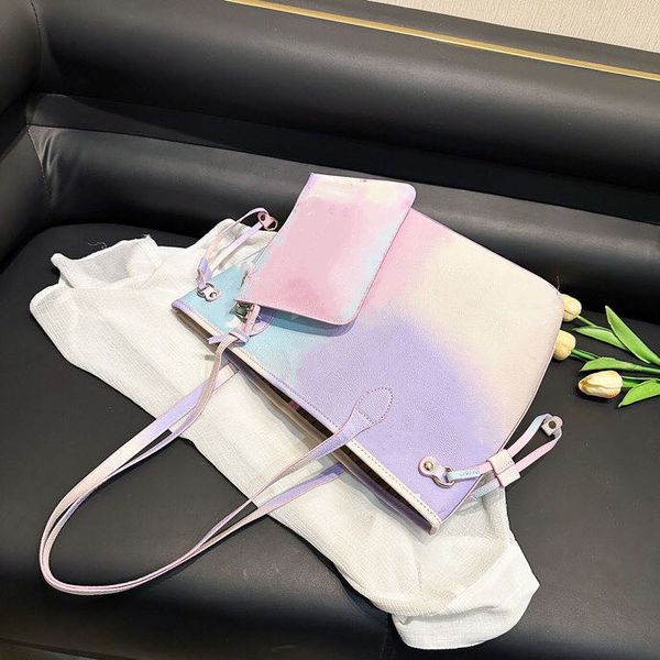 brand 2024 stuff sacks women's gradually changing color one shoulder portable women's bag tote bag large capacity shopping bag han
brand 2024 stuff sacks women's gradually changing color one shoulder portable women's bag tote bag large capacity shopping bag han