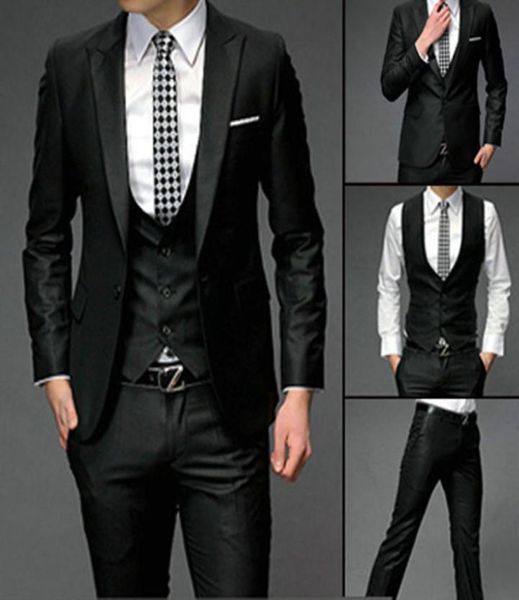 2020 new groom tuxedos wedding groomsman mens slim fit one button suits pants vest dress the groom dress jacketpantstievest 77753296, Black;gray
2020 new groom tuxedos wedding groomsman mens slim fit one button suits pants vest dress the groom dress jacketpantstievest 77753296, Black;gray