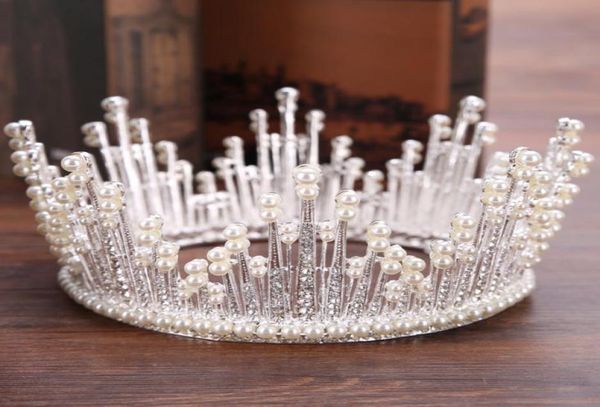 bridal headwear baroque full circle pearl exquisite crown princess bride crown wedding accessories6681072, Silver
bridal headwear baroque full circle pearl exquisite crown princess bride crown wedding accessories6681072, Silver