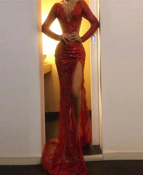 red mermaid prom dresses lace sequins appliques side high split see through mermaid evening dress sheer neck party vestidos d3574512, Black;red
red mermaid prom dresses lace sequins appliques side high split see through mermaid evening dress sheer neck party vestidos d3574512, Black;red