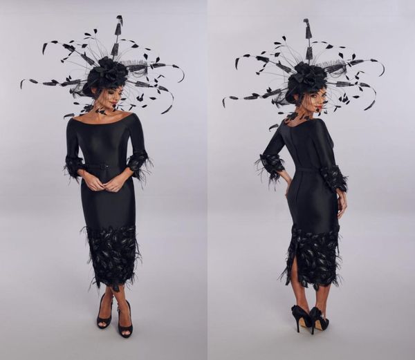 black sheath house of mooshki mother of the bride dress jewel neck long sleeve feather wedding guest dresss tea length evening gow6902965, Black;red
black sheath house of mooshki mother of the bride dress jewel neck long sleeve feather wedding guest dresss tea length evening gow6902965, Black;red