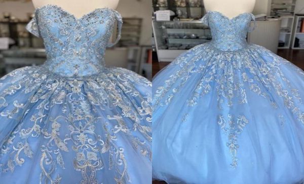 modest light sky blue off the shoulder ball gown 2022 quinceanera dresses with sleeves tulle corset back vestido de 15 anos mexica2543575, Blue;red
modest light sky blue off the shoulder ball gown 2022 quinceanera dresses with sleeves tulle corset back vestido de 15 anos mexica2543575, Blue;red