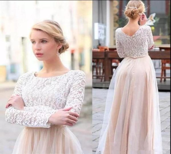 2019 vintage wedding dresses with lace long sleeves scoop neck zipper back tulle bridal gowns a line dress1356339, White
2019 vintage wedding dresses with lace long sleeves scoop neck zipper back tulle bridal gowns a line dress1356339, White