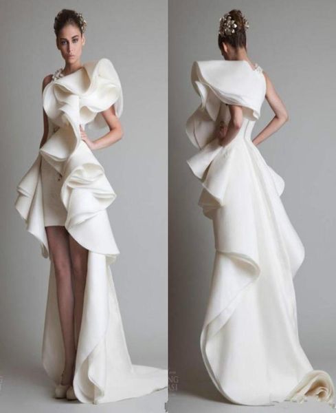 modest krikor jabotian luxury ruffles high low evening dresses sweep train prom dress sheath formal party gowns custom made8275429, Black;red
modest krikor jabotian luxury ruffles high low evening dresses sweep train prom dress sheath formal party gowns custom made8275429, Black;red