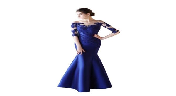 half sleeves satin mermaid evening dresses with lace appliques 2019 sheer neck long evening gowns button back prom dresses royal b1954041, Black;red
half sleeves satin mermaid evening dresses with lace appliques 2019 sheer neck long evening gowns button back prom dresses royal b1954041, Black;red