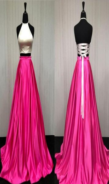 100 real image two piece prom dresses halter satin corset lace up backless graduation dresses white pink homecoming dress4680435, Black
100 real image two piece prom dresses halter satin corset lace up backless graduation dresses white pink homecoming dress4680435, Black