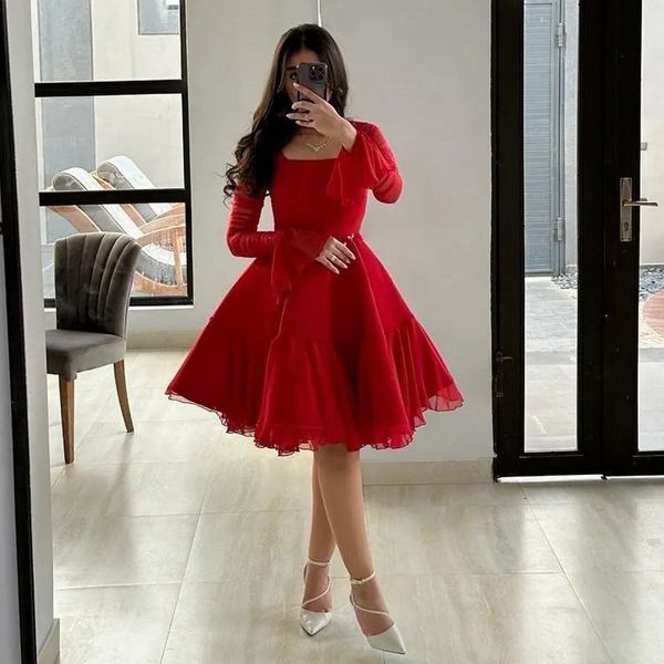 square collar prom dresses knee length robe de soiree chiffon custom made evening gowns vintage saudi arabic party dress, Black
square collar prom dresses knee length robe de soiree chiffon custom made evening gowns vintage saudi arabic party dress, Black