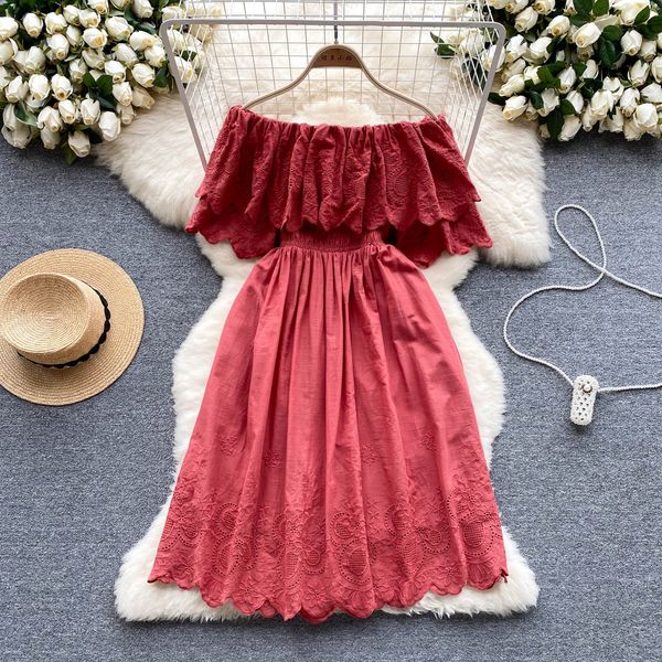 korea chic french ruffled a-line dress women slash neck summer slim holiday party clothes vestidos elegantes para mujer 2023, Black;gray
korea chic french ruffled a-line dress women slash neck summer slim holiday party clothes vestidos elegantes para mujer 2023, Black;gray