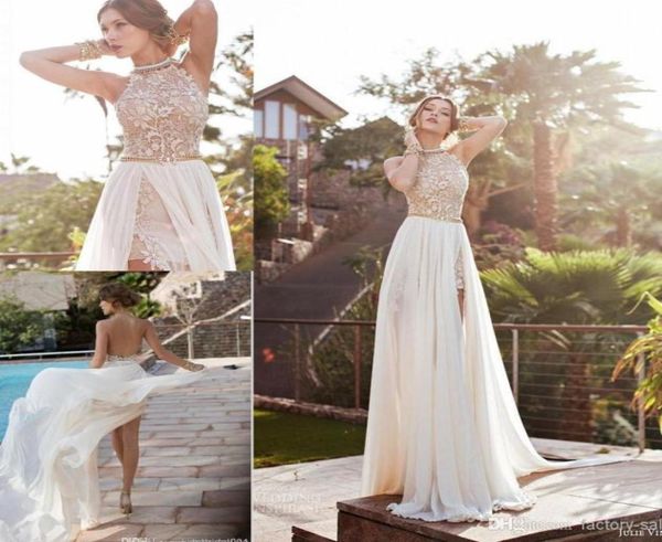 2019 summer beach bohemian wedding dresses for women a line chiffon side slit lace halter backless court train bridal gowns6085805, White
2019 summer beach bohemian wedding dresses for women a line chiffon side slit lace halter backless court train bridal gowns6085805, White