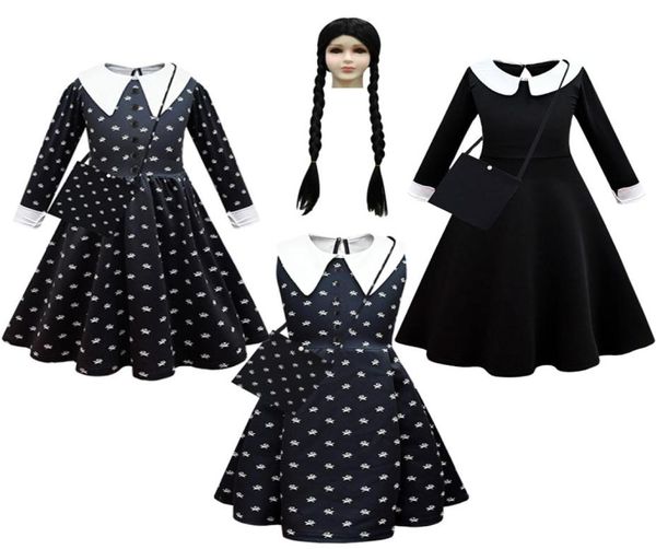 girls dresses fashion kids movie wednesday addams cosplay princess dress and wig bag set girl halloween costume carnival gothic bl7922837, Red;yellow
girls dresses fashion kids movie wednesday addams cosplay princess dress and wig bag set girl halloween costume carnival gothic bl7922837, Red;yellow