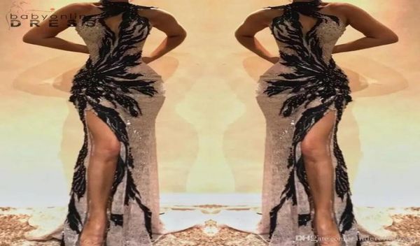 high split side lace mermaid prom dresses keyhole neck crystal beaded backless evening gowns hollow out front celebrity dress bc046806297, Black;red
high split side lace mermaid prom dresses keyhole neck crystal beaded backless evening gowns hollow out front celebrity dress bc046806297, Black;red
