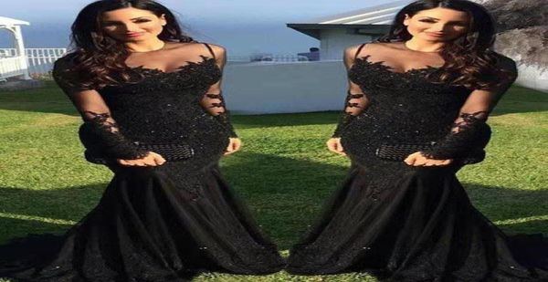 gorgeous black long sleeves prom dresses mermaid appliqued evening gowns long formal dress for party wear1067254
gorgeous black long sleeves prom dresses mermaid appliqued evening gowns long formal dress for party wear1067254