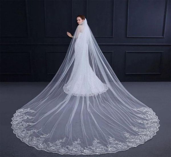 3m cathedral length long white ivory beige champagne bridal wedding veils with comb tulle and lace appliques new 1466065, Black
3m cathedral length long white ivory beige champagne bridal wedding veils with comb tulle and lace appliques new 1466065, Black