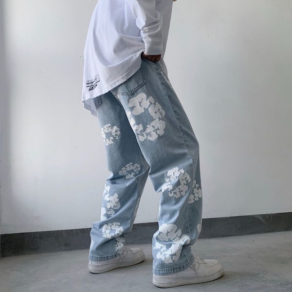 men's jeans autumn and winter straight tube casual versatile pants for men korean version trend personalized printed wide leg 230630, Blue
men's jeans autumn and winter straight tube casual versatile pants for men korean version trend personalized printed wide leg 230630, Blue